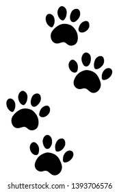 An illustration of paws of a dog