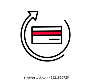 Ilustração de uma opção de pagamento posterior que permite o pagamento atrasado de uma compra