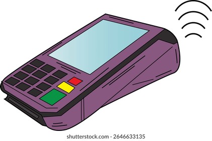 The Illustration of payment Terminal