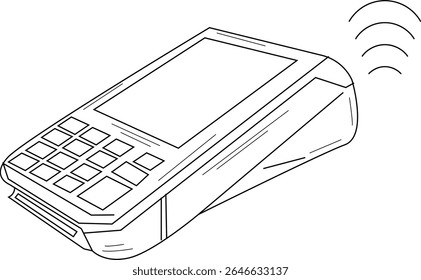 The Illustration of payment Terminal