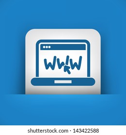 Illustration of pc internet connection icon