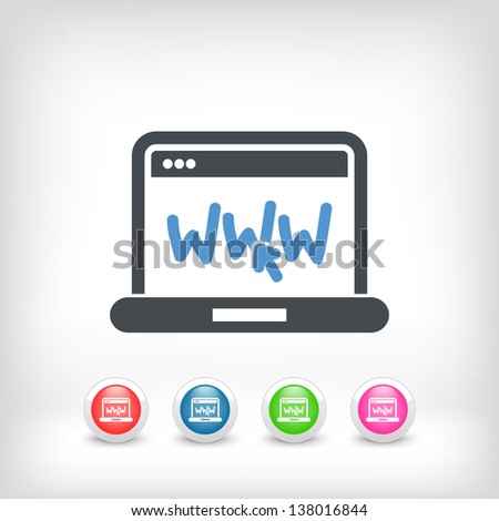 Illustration of pc internet connection icon