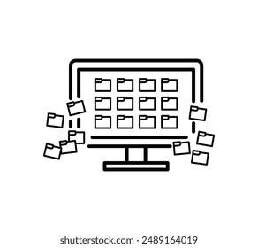 An illustration of a PC screen displaying a folder