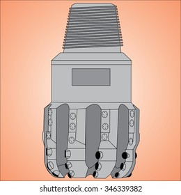 Illustration of PDC Drilling Bit