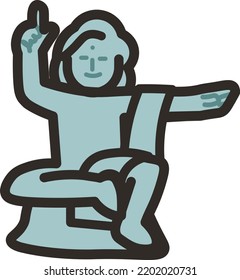 Illustration of Peace Statue in Nagasaki Prefecture