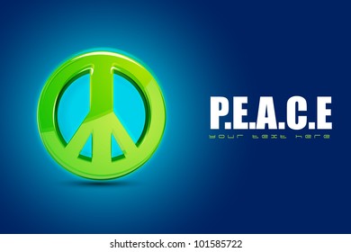 illustration of peace symbol on motivational background
