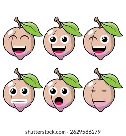 The Illustration of Peach Emoticon 