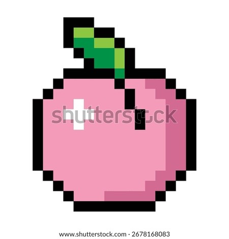 The Illustration of Peach Pixel