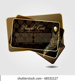 Illustration with peacock feather