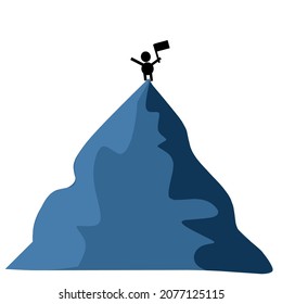 illustration of the peak of success in terms of career, business, study, goals, etc. can be reached by everyone