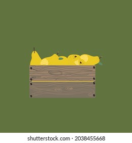 illustration with pear and container, vector design for paper, fabric and other surface