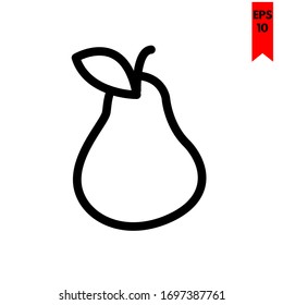 illustration of pear flat icon
