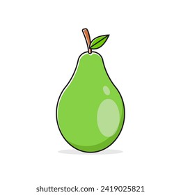 illustration of pear fruit concept isolated on white background