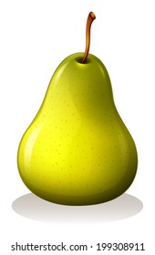 Illustration of a pear on a white background