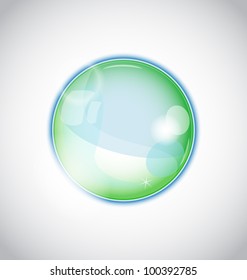 Illustration pearl bubble (ball) isolated on white background - vector