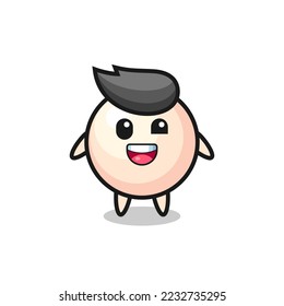illustration of an pearl character with awkward poses , cute style design for t shirt, sticker, logo element