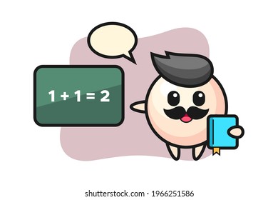 Illustration of pearl character as a teacher, cute style design for t shirt, sticker, logo element