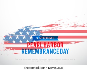 Illustration of Pearl harbor remembrance day background.