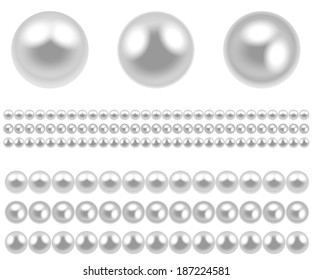 Illustration Pearl Isolated On White Background Stock Vector (Royalty ...