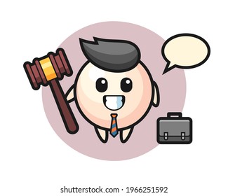 Illustration of pearl mascot as a lawyer, cute style design for t shirt, sticker, logo element