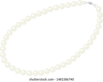 Illustration Pearl Necklace Stock Vector (Royalty Free) 1481586740 | Shutterstock