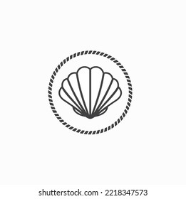 illustration of pearl shell, vector art.