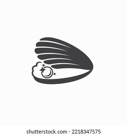 illustration of pearl shell, vector art.