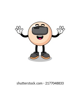 Illustration of pearl with a vr headset , character design