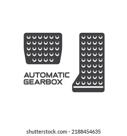 illustration of pedal automatic transmission, vector art.