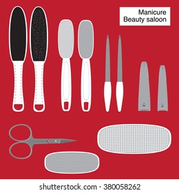 illustration pedicure set