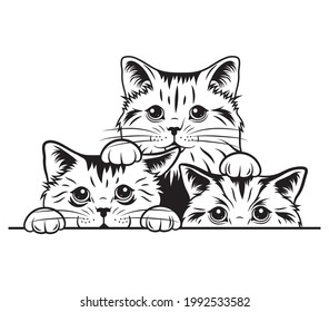 猫 のぞく のイラスト素材 画像 ベクター画像 Shutterstock