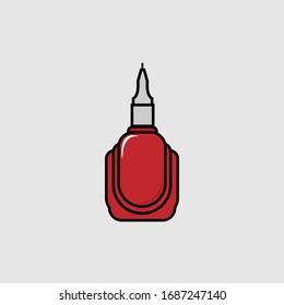 illustration of pen eraser on a white background