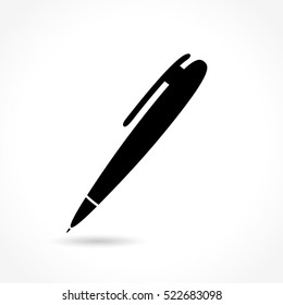 Illustration of pen icon on white background