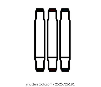 Illustration of a pen marker, symbolizing highlighting, drawing, or creative sketching activities