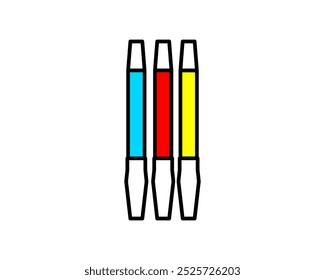 Illustration of a pen marker, symbolizing highlighting, drawing, or creative sketching activities
