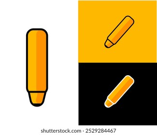Ilustración de un marcador de lápiz, que simboliza actividades de resaltado, dibujo o dibujo creativo