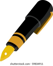 illustration of pen on a white background