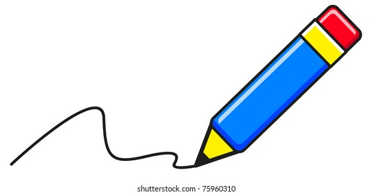 illustration of pencil