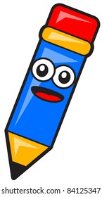 illustration of pencil cartoon