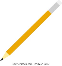 Illustration of a pencil with an eraser