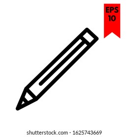 illustration of pencil flat icon