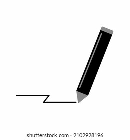 An illustration and pencil icon