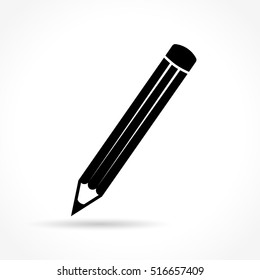 Illustration of pencil icon on white background