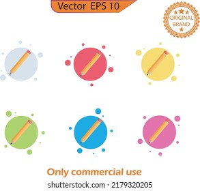 Illustration Pencil Icon. Pencil stationary write. Pencil Icon flat vector illustration logo sign and symbol. For mobile user interface