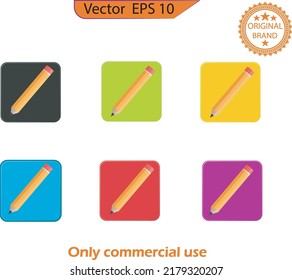 Illustration Pencil Icon. Pencil stationary write. Pencil Icon flat vector illustration logo sign and symbol. For mobile user interface
