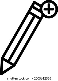 illustration of a pencil icon used in an office school that gives a certain effect to a writing sheet pencil creator design