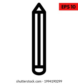 Illustration of pencil line icon