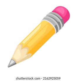 Illustration of pencil. Office supply, accessory for school and work.