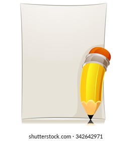 Illustration of Pencil and Paper
