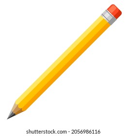 Illustration of pencil. School education icon for industry and business.